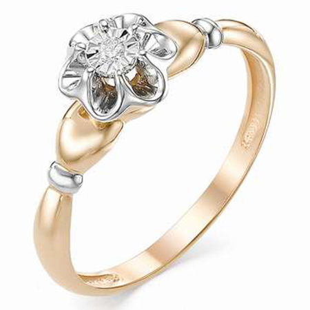 Кольцо, золото, бриллиант, 12568-100